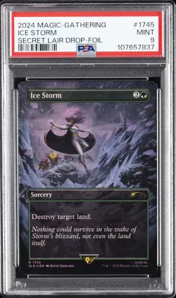 2024 MTG SECRET LAIR DROP MARVEL'S STORM-FOIL #1745 ICE STORM PSA 9 - Image 1