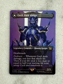 Cecil, Dark Knight Redeemed Paladin 0380 Borderless Foil MTG Final Fantasy - Image 1