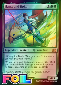 x1 Bartz and Boko FOIL FIN Final Fantasy MTG 175 M/NM 1x - Image 1