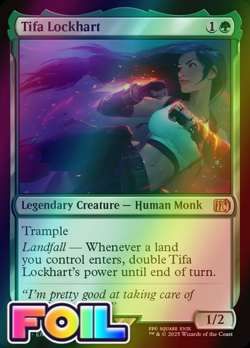 x1 Tifa Lockhart FOIL FIN Final Fantasy MTG 206 M/NM 1x - Image 1