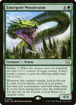MTG Commander 2023 MOM R Emergent Woodwurm #0037 - Image 1