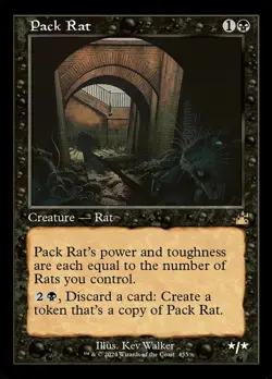 Pack Rat - Foil - Retro Frame - Ravnica Remastered #0455 MTG Magic The Gathering - Image 1