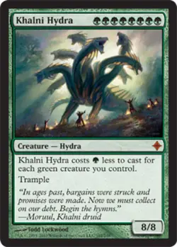 MTG Khalni Hydra - Foil, Damaged, English Rise of the Eldrazi - Image 1