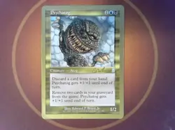 Gold Border Psychatog - Magic the Gathering Mtg 2002 Carlos Romao - Image 1