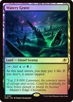 Watery Grave [Foil] 261 MTG Edge of Eternities Rare Foil NM - Image 1