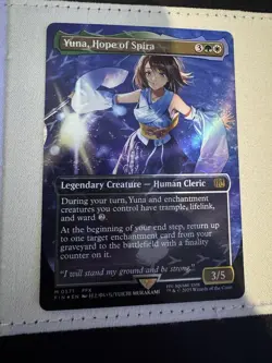 Yuna, Hope of Spira (Borderless #571) (Chocobo Track Foil) - FINAL FANTASY MTG - Image 1