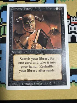 MTG Demonic Tutor ?NM/MINT? ?Revised 3rd Edition? ? 1994 Magic - Image 1