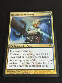 1x Righteous Authority (Foil) - Return to Ravnica (RTR) Magic MTG - Image 1