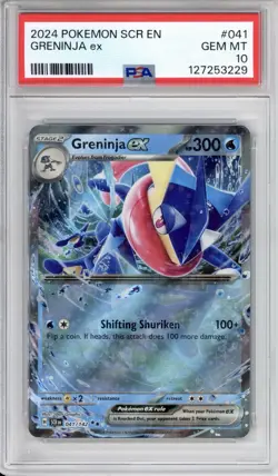 PSA 10 Greninja ex Pokemon S&V Stellar Crown Holo 041/142 - Image 1