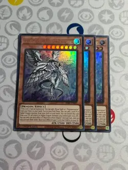 3x Blue-Eyes Abyss Dragon - RA01-EN016 - Ultra Rare (NM) - Yugioh Playset - Image 1