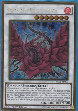 Yu-Gi-Oh! Dragon Rose Noire PGL3-FR059 1ere Ed. Gold R COMME NEUF Format Edison - Image 1