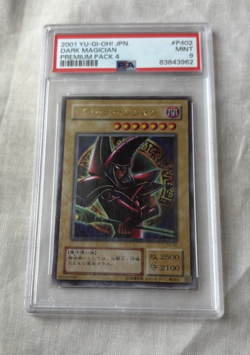 2001 YU-GI-OH! TCG JAPANESE PREMIUM PACK 4 #P402 DARK MAGICIAN PSA 9 NICE!!! - Image 1
