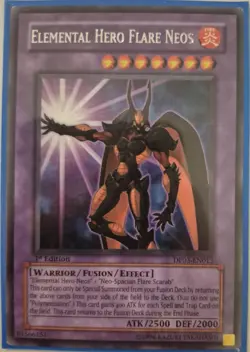YuGiOh Elemental HERO Flare Neos Rare 1st Edition DP03-EN013 - Image 1