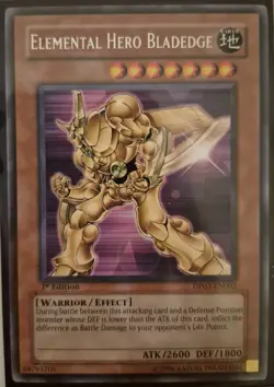 YuGiOh Elemental Hero Bladedge Rare 1st Edition DP03-EN002 - Image 1