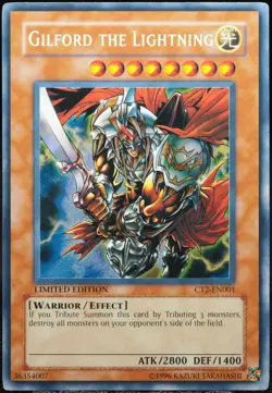 Yu-Gi-Oh! Gilford The Lightning CT2-EN Secret Rare Ltd [EX-NM] American| EN 2005 - Image 1