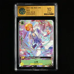 CCG PRISTINE 10 2024 ONE PIECE CHN .TCG Card OP04-104 SR Sanji - Image 2