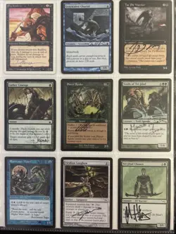 MTG-E1 Mixed Lot Of 9 Signed Magic The Gathering Cards (MTG) - Image 1