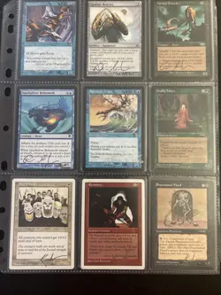 MTG-CC Mixed Lot Of 9 Signed Magic The Gathering Cards KIRSCHNER & WATERS - Image 1