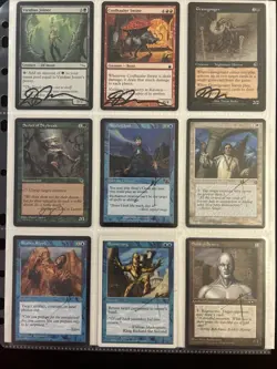 MTG-L1 Mixed Lot Of 9 Signed Magic The Gathering Cards (MTG) Bader & Rabinowitz - Image 1