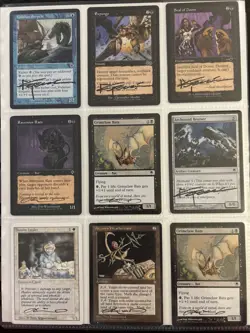 MTG-K1 Mixed Lot Of 9 Signed Magic The Gathering Cards (MTG) Moeller Wanerstrand - Image 1