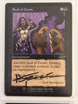 MTG-K1 Mixed Lot Of 9 Signed Magic The Gathering Cards (MTG) Moeller Wanerstrand - Image 5