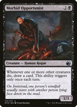 MTG Magic the Gathering Morbid Opportunist (113/553) Innistrad Midnight Hunt nm - Image 1