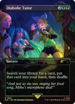 *FOIL* Diabolic Tutor - Hatsune Miku Secret Lair - Magic The Gathering - MTG - Image 1
