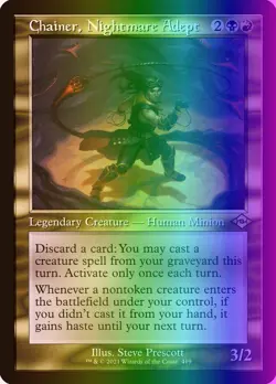MTG Chainer, Nightmare Adept (419/767) Modern Horizons 2 LP FOIL- Retro - Image 1
