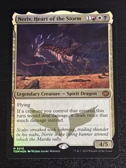 MTG Tarkir: Dragonstorm Neriv, Heart of the Storm Foil 0210 NM Mythic - Image 1