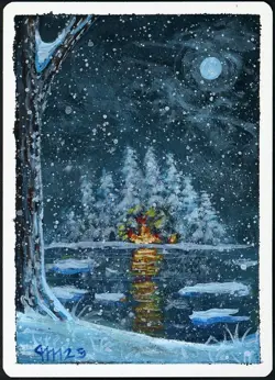 Signed MTG Revised Ed. PLAINS Artist Proof, Jesper Myrfors, Painted Back - Image 1