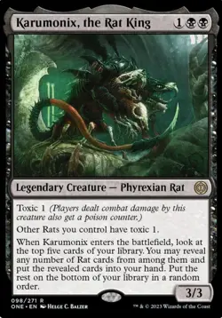 Karumonix, the Rat King Commander Deck Mono Black MTG Poison 100 Cards - Image 1