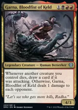 MTG Magic the Gathering Garna, Bloodfist of Keld (200/447) Dominaria United NM - Image 1