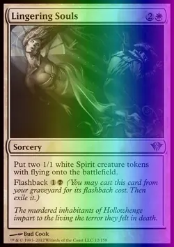 MTG Magic the Gathering Lingering Souls (12/175) Dark Ascension LP FOIL - Image 1