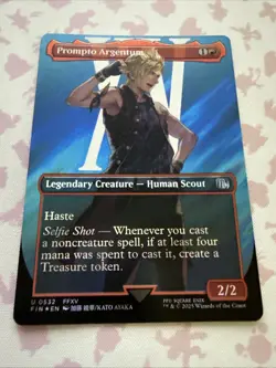 Prompto Argentum (Borderless) (Surge Foil) #532 (NM) Final Fantasy FIN Magic MTG - Image 2