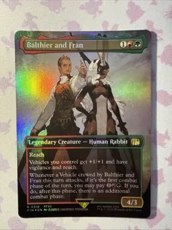 Balthier and Fran 0319, Foil, Borderless Art, Final Fantasy, MTG NM - Image 1