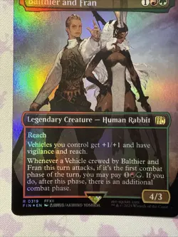 Balthier and Fran 0319, Foil, Borderless Art, Final Fantasy, MTG NM - Image 2