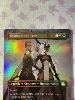 Balthier and Fran 0319, Foil, Borderless Art, Final Fantasy, MTG NM - Image 3