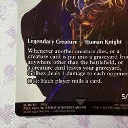 MTG Final Fantasy GOLBEZ, CLAD IN DARKNESS Showcase FOIL U 0010 FFIV - Image 3