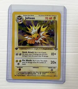 Jolteon Jungle Holo 4/64 Pokemon Card Holo 1st Edition WOTC 1999 S3 - Image 1