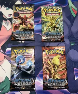 Pokemon TCG XY Steam Siege Art set 4 Booster Packs Sealed - Image 1
