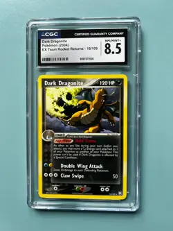 Pokemon English Dark Dragonite 15/109 2004 EX Team Rocket Returns Rare CGC 8.5 - Image 1
