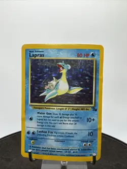 Lapras 10/62 Fossil Set Rare Holo Pokemon Card 1999 WOTC - Image 1