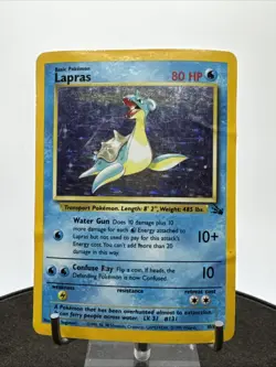 Lapras 10/62 Fossil Set Rare Holo Pokemon Card 1999 WOTC - Image 2