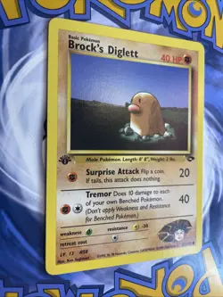 Pokemon Card Brock's Diglett 67/132 Gym Challenge Common Unlimited LP - Image 2