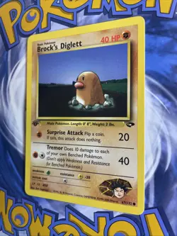 Pokemon Card Brock's Diglett 67/132 Gym Challenge Common Unlimited LP - Image 3