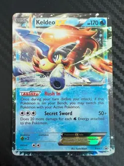 Pokemon TCG Keldeo ex BW61 Black & White Black Star Promo Holo LP - Image 1