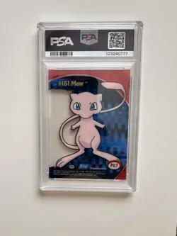 2000 TOPPS POKEMON TV ANIMATION CLEAR CARDS MEW #PC7 PSA 9 MINT - Image 2