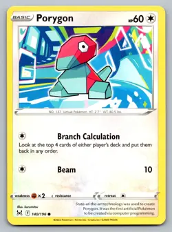 Pokemon TCG SWSH11: Lost Origin Porygon 140/196 - Image 1