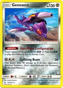 4x Lightly Played Genesect - 127/214 - Rare Pokemon Unbroken Bonds - Image 1