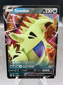 Pokemon Tyranitar V 158/264 Fusion Strike Ultra Rare Holo NM - Image 1